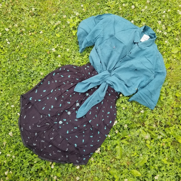 VTG 90s Turquoise Teal Silk Boxy Button Up Shirt - Picture 11 of 11